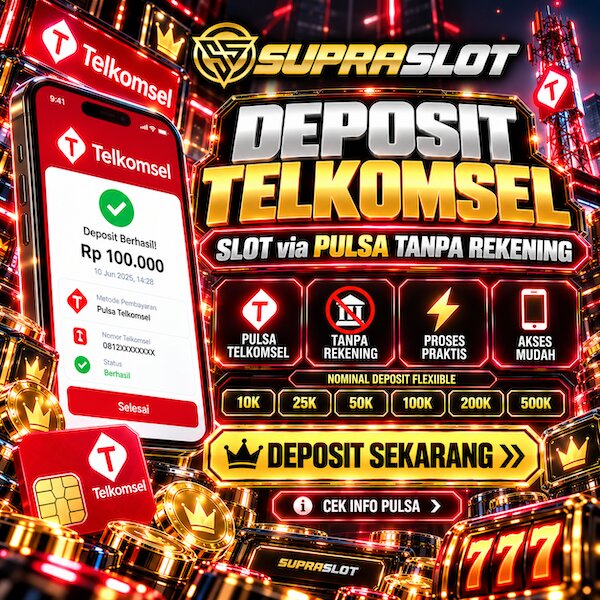 SUPRASLOT Deposit Telkomsel via Pulsa